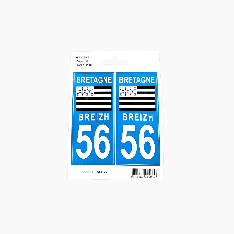 Autocollant Plaque de Voiture 56