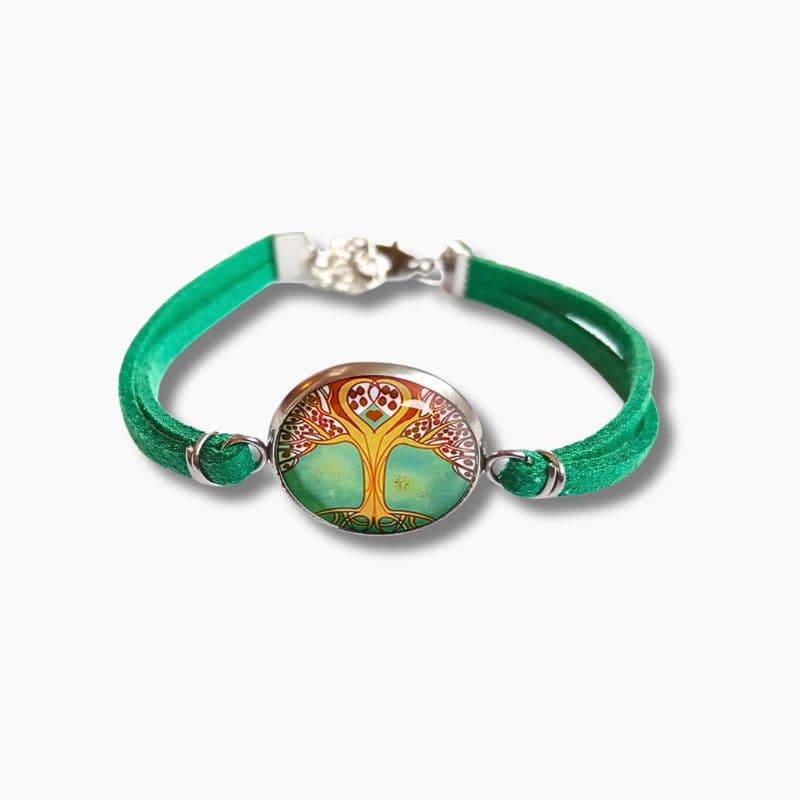 Bracelet Breton Mixte Arbre de Vie Cœur Celte