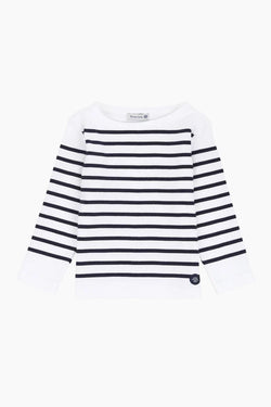 Marinière "Amiral" Kids en Coton blanc navire