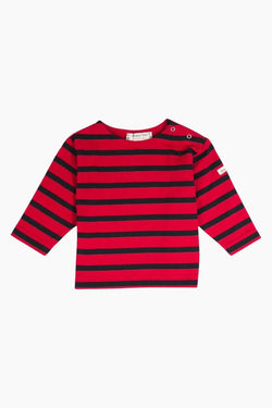 Marinière "Erwann" Baby en Coton Equitable braise rich navy