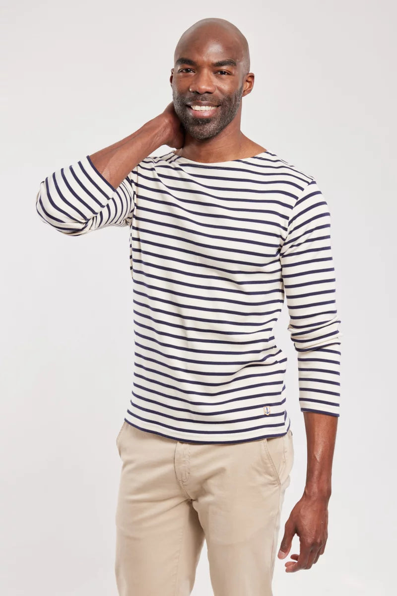 Mariniere-Houat-en-cotonepais-blanc-etoile