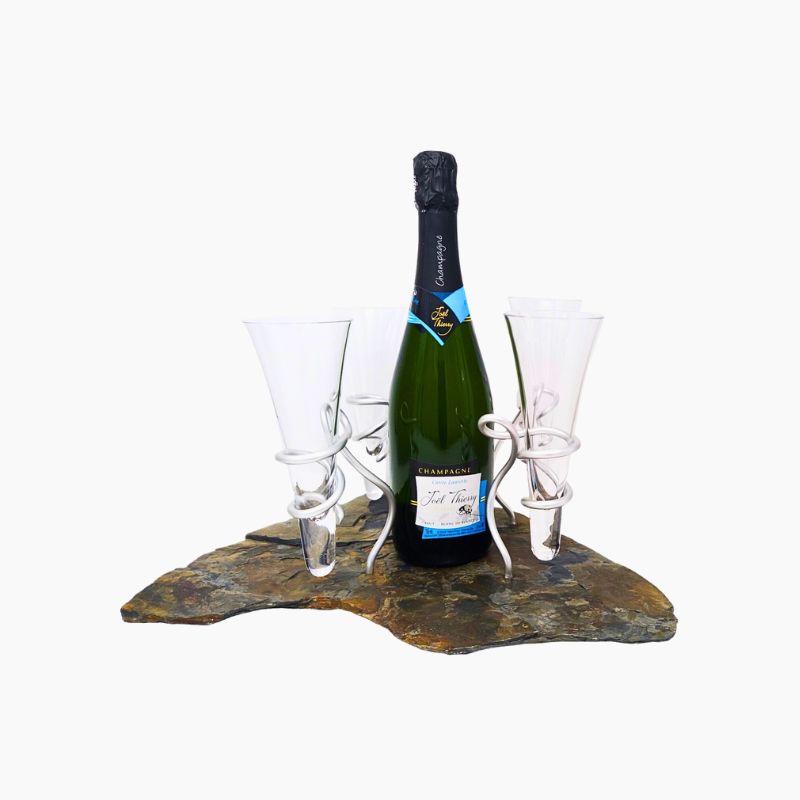 Plateau-de-4-Flutes-de-Champagne-Elixir-de-Bretagne-avec-bouteille