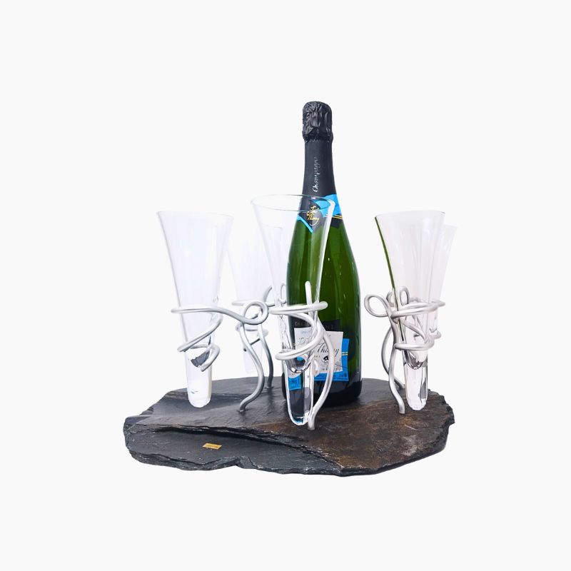 Plateau-de-6-Flutes-de-Champagne-Elixir-de-Bretagne-avec-bouteille