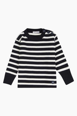 Pull Marin "Briac" Kids en Laine navire nature