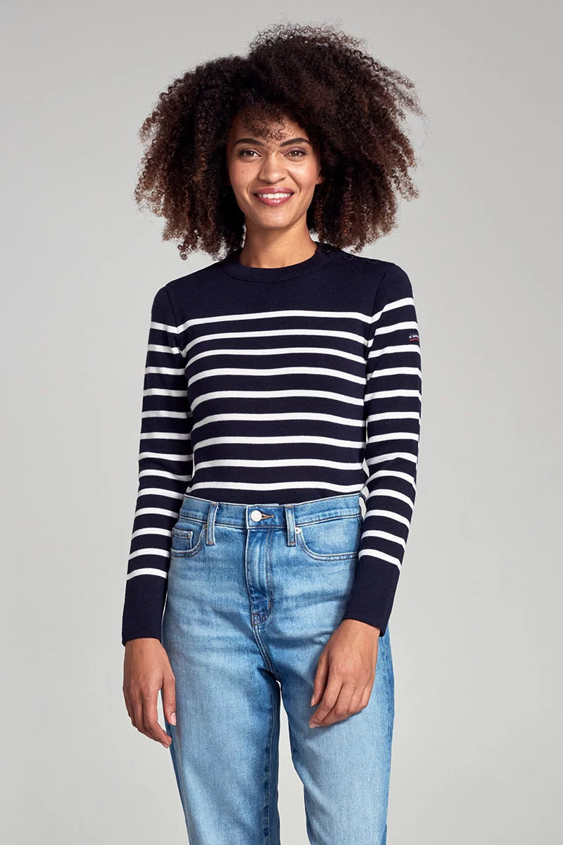 Pull marin rayé hotsell