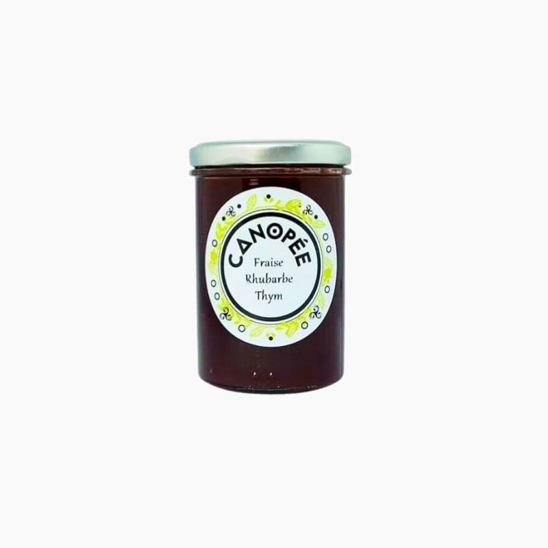 Confiture de Fraise, Rhubarbe et Thym Bio