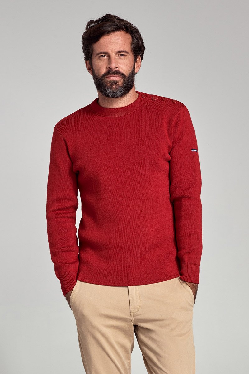 pull breton Fouesnant Armor Lux piment