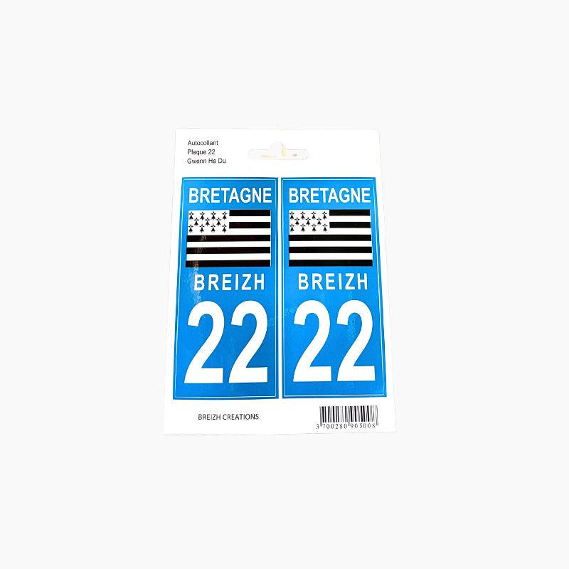 Autocollant Plaque de Voiture 22