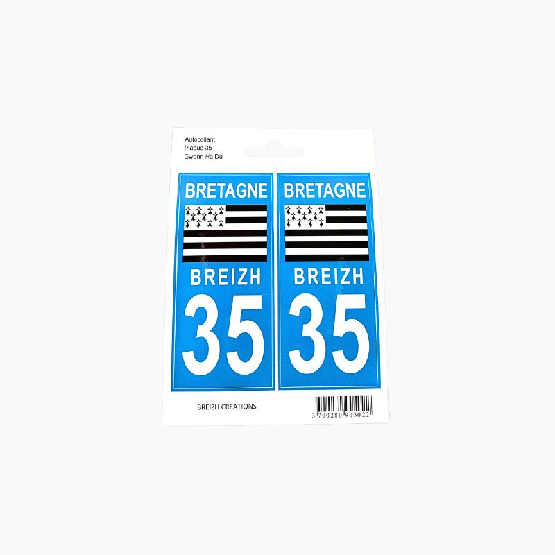 Autocollant Plaque de Voiture 35
