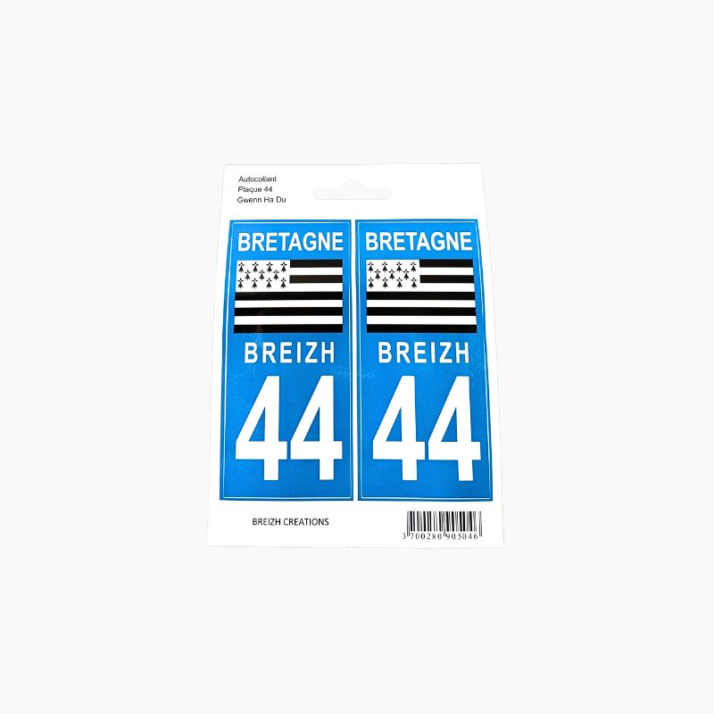 Autocollant Plaque de Voiture 44