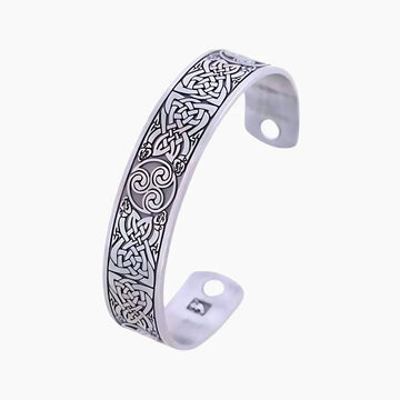 Bracelet Breton Acier Triskel Antique