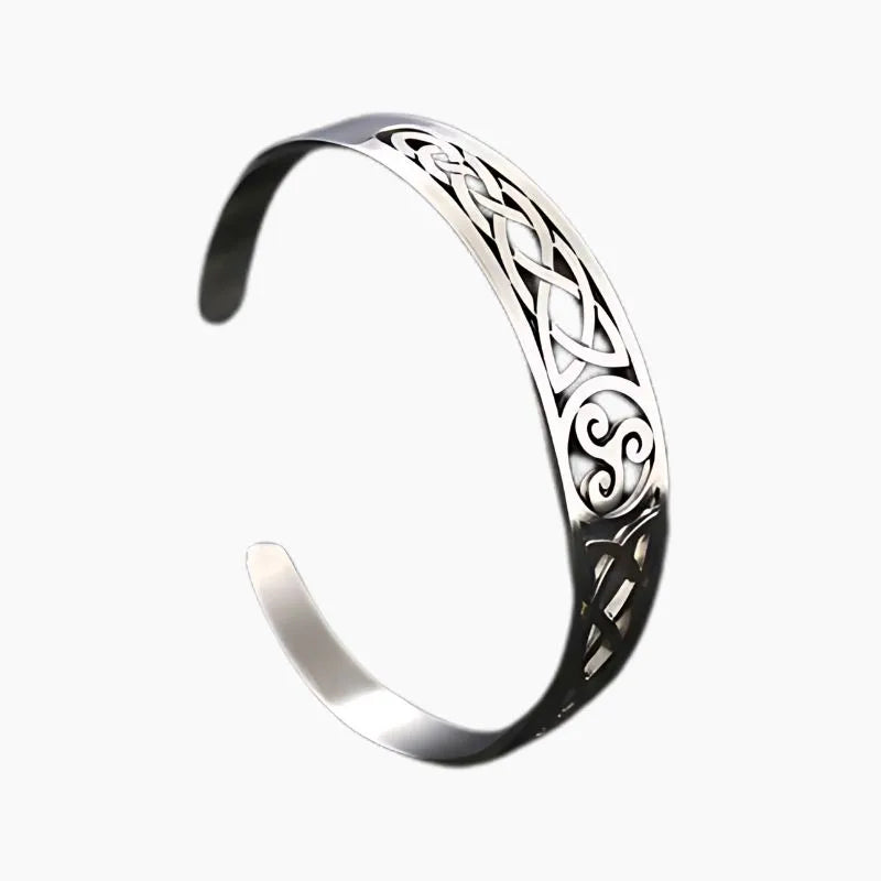 Bracelet Breton Acier Triskel