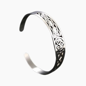 Bracelet Breton Acier Triskel