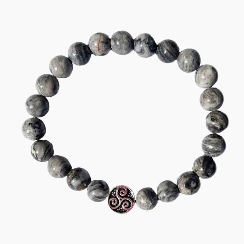 Bracelet Breton Triskel Howlite