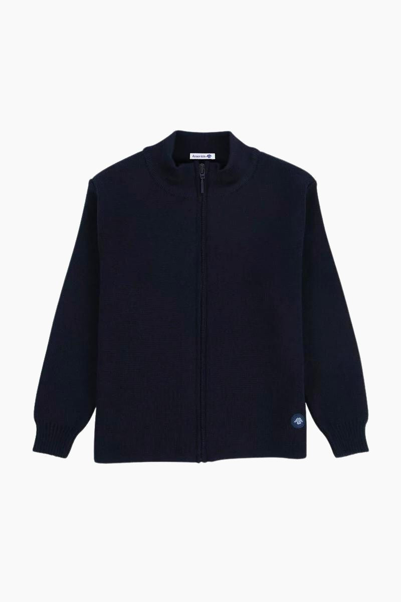 Cardigan Zippé Plouescat Kids en Laine et Acrylique