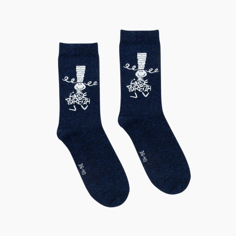 Chaussette-unie-marine-chine