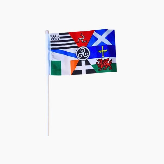 Drapeau Interceltique sur Tige | Vente en Ligne Drapeau Breton