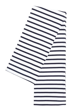 Echarpe-rayee-Pagaie-coton-epais-blanc-navire