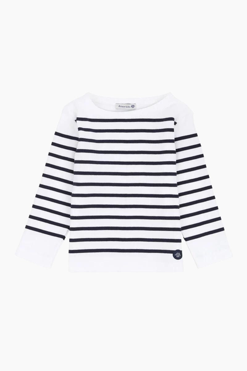 Marinière "Amiral" Kids en Coton blanc navire