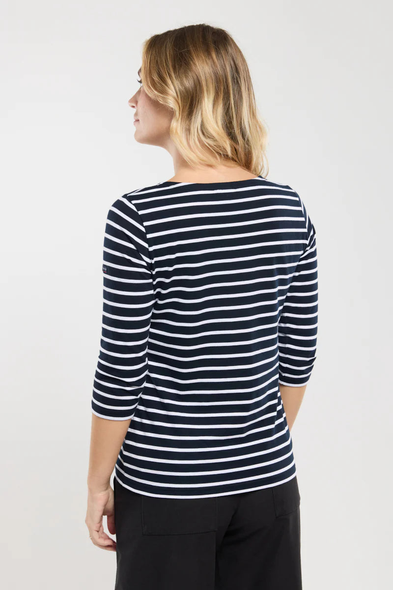 Mariniere-Cap-Coz-en-coton-leger-face-rich-navy-blanc-dos