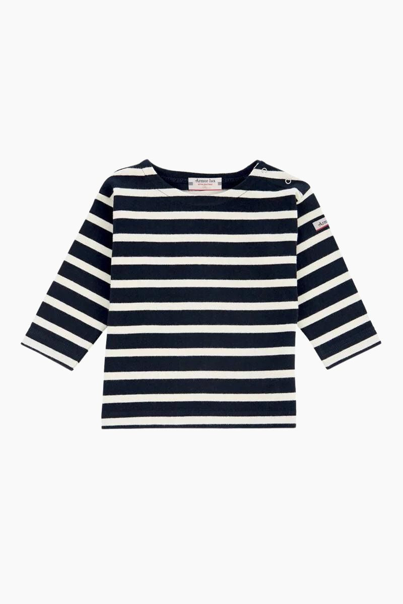 Marinière "Erwann" Baby en Coton Equitable rich navy nature