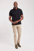 Polo-Ploneis-en-coton-pique-noir-face