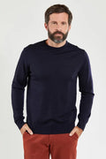 Pull-Damgan-couleur-marine-en-laine-merinos