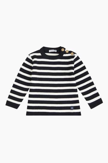 Pull Marin Rayé "Riec" Kids en Laine et Acrylique navire nature