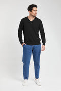 Pull-col-V-Henvic-couleur-noir-2