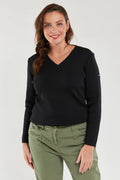 Pull-col-V-Locmine-en-laine-et-acrylique-noir