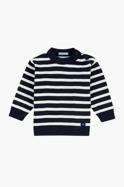 Pull Marin Rayé "Fouesnant" Baby en Laine et Acrylique navire nature