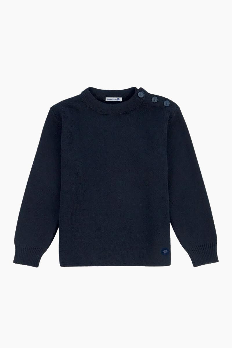 Pull Marin Uni "Fouesnant" Kids en Laine et Acrylique navire
