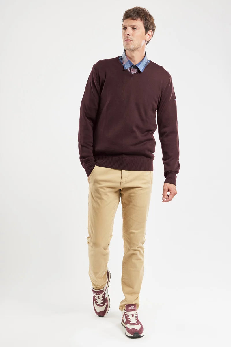 Pull-noyal-acajou-fonce