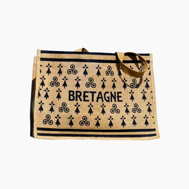 Sac Cabas en Jute "Méli-Mélo Bretagne"