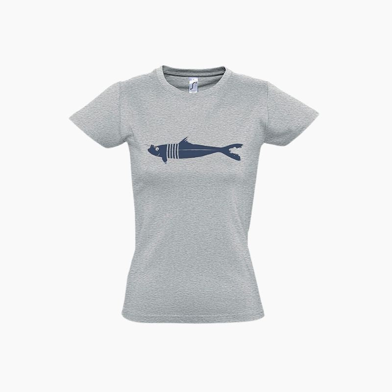 T-Shirt Gris Sardines - Je Dévore Ma Bretagne