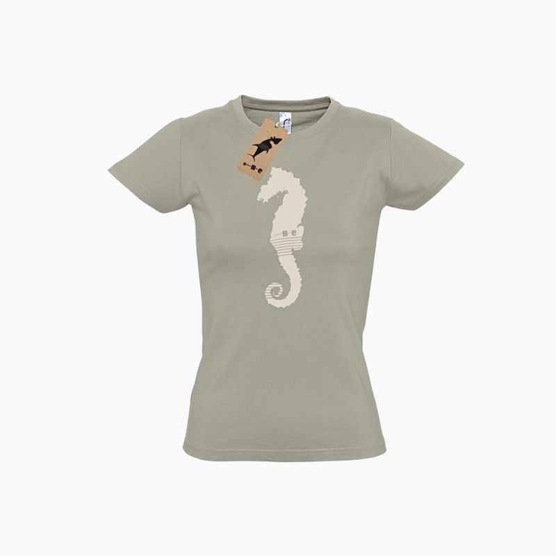 T-Shirt Kaki Hippocampe -Je Dévore ma Bretagne
