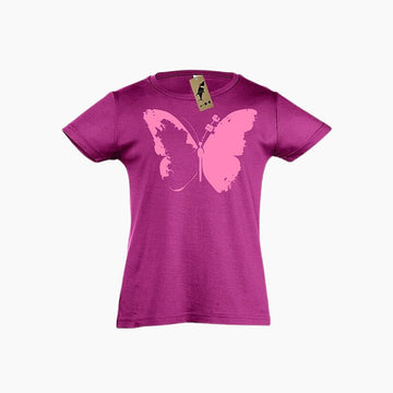 T-Shirt Rose Papillon - Je Dévore ma Bretagne