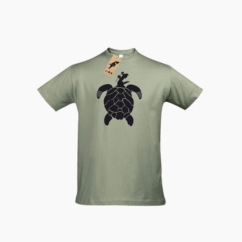T-Shirt Kaki Tortue - Je dévore ma Bretagne Kaki