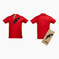 T-Shirt Rouge Requin - Je Dévore Ma Bretagne recto-verso