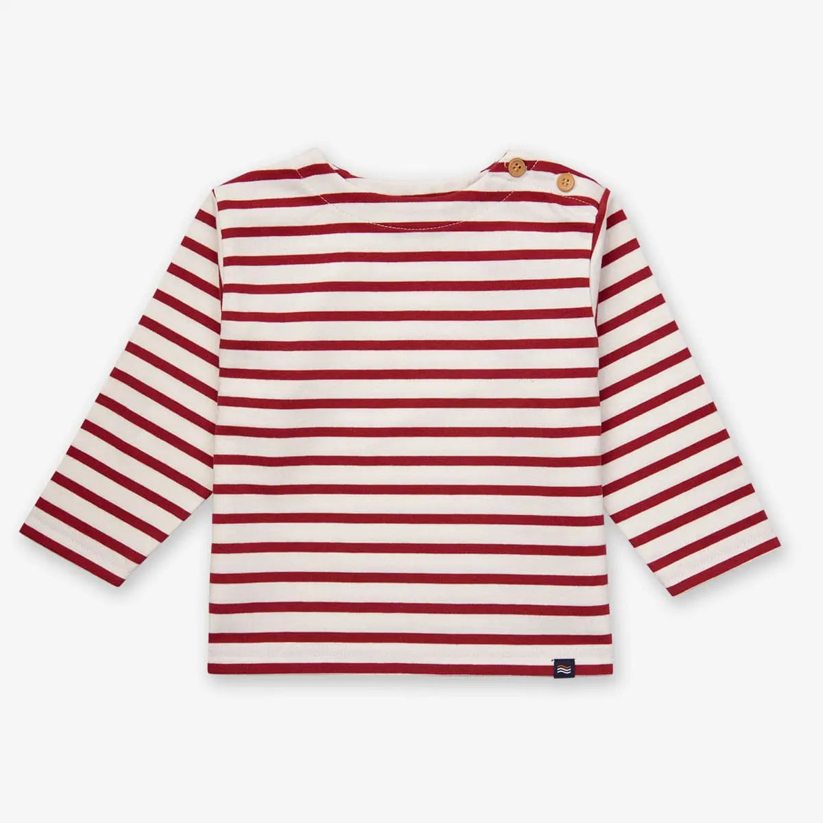 mariniere-enfant-en-coton-epais-crevette-ecru-rouge