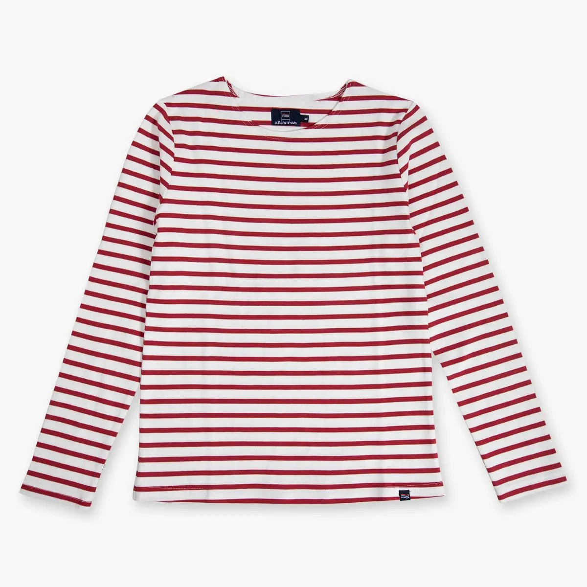 mariniere-femme-manches-longues-morgat-en-coton-Ecru-Hermes