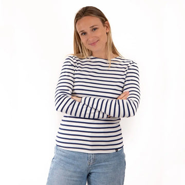 mariniere-femme-manches-longues-morgat-en-coton-Ecru-Regate