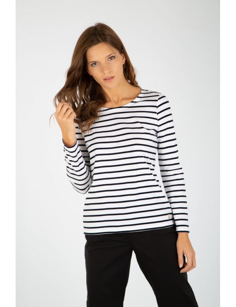 Marinière bretonne pour femme bleu